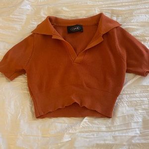 Cropped orange Cider T-shirt